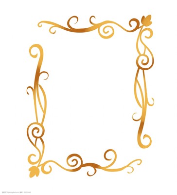 樹葉邊框裝飾插畫