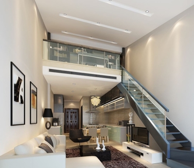 現(xiàn)代簡(jiǎn)約時(shí)尚復(fù)式樓室內(nèi)裝修效果圖大全-搜房網(wǎng)裝修效果圖