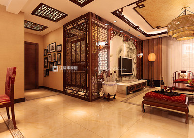 140平米三居室中式