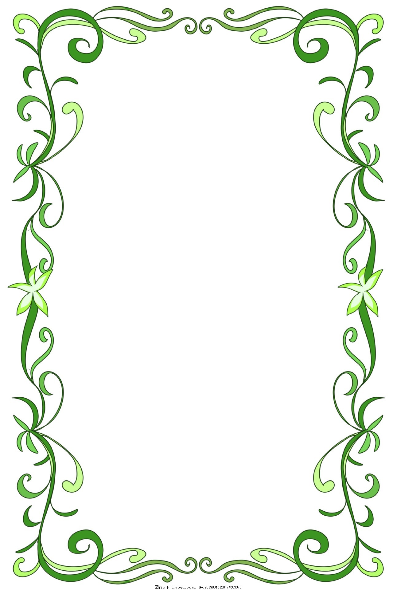 青翠藤蔓之美 探索綠色花藤邊框的裝飾藝術